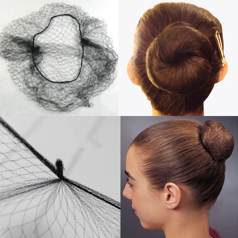 

20pcs Sample Order Multi Colors Nylon Hair Nets Black Golden Coffee Invisible Soft Elastic Lines Hair Net Styling Accessories