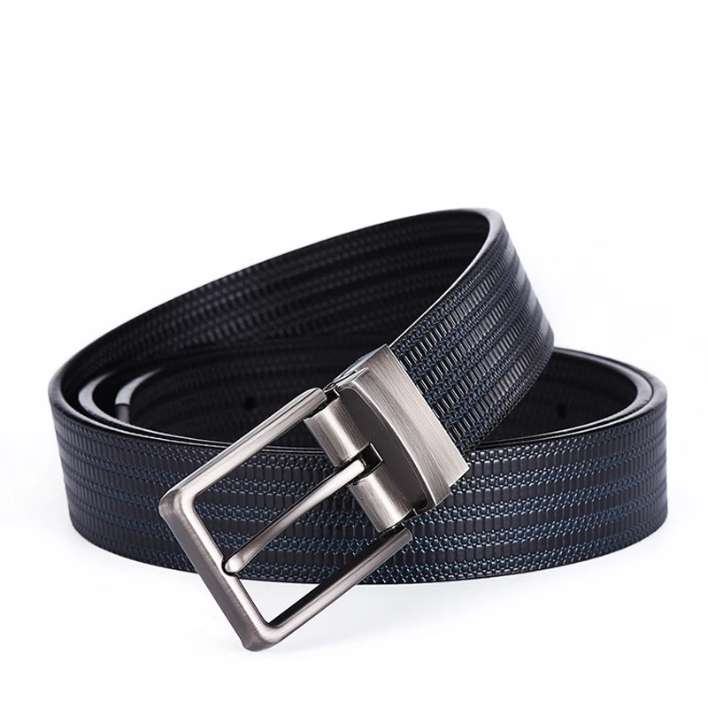 Ceintures de styliste pour hommes, haute qualité, bracelet en cuir véritable, marque célèbre, Double face, pour jeans de mariage_voghion.com