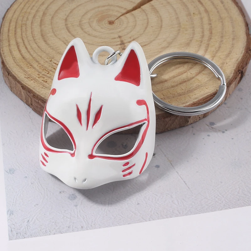 1pcs Cute Anime Persona 5 Fox Mask Metal Pendant Keychain Cosplay Prop Backpack Decor Boy Girl Keyring Christmas Gift | Украшения и