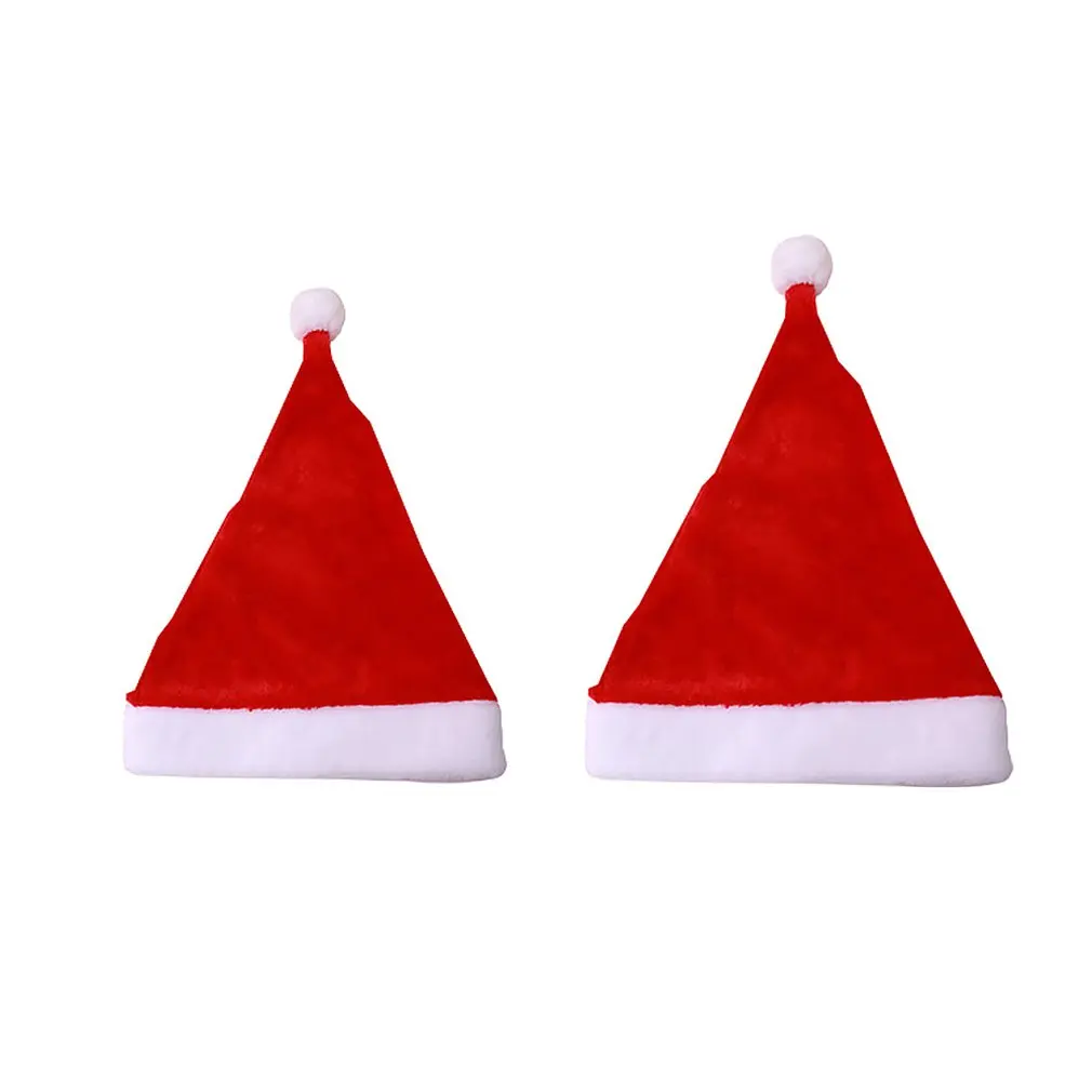 Christmas Hats Children's Decorations Gifts High-Grade Double Plush Hats Christmas Cute Fashion Hats