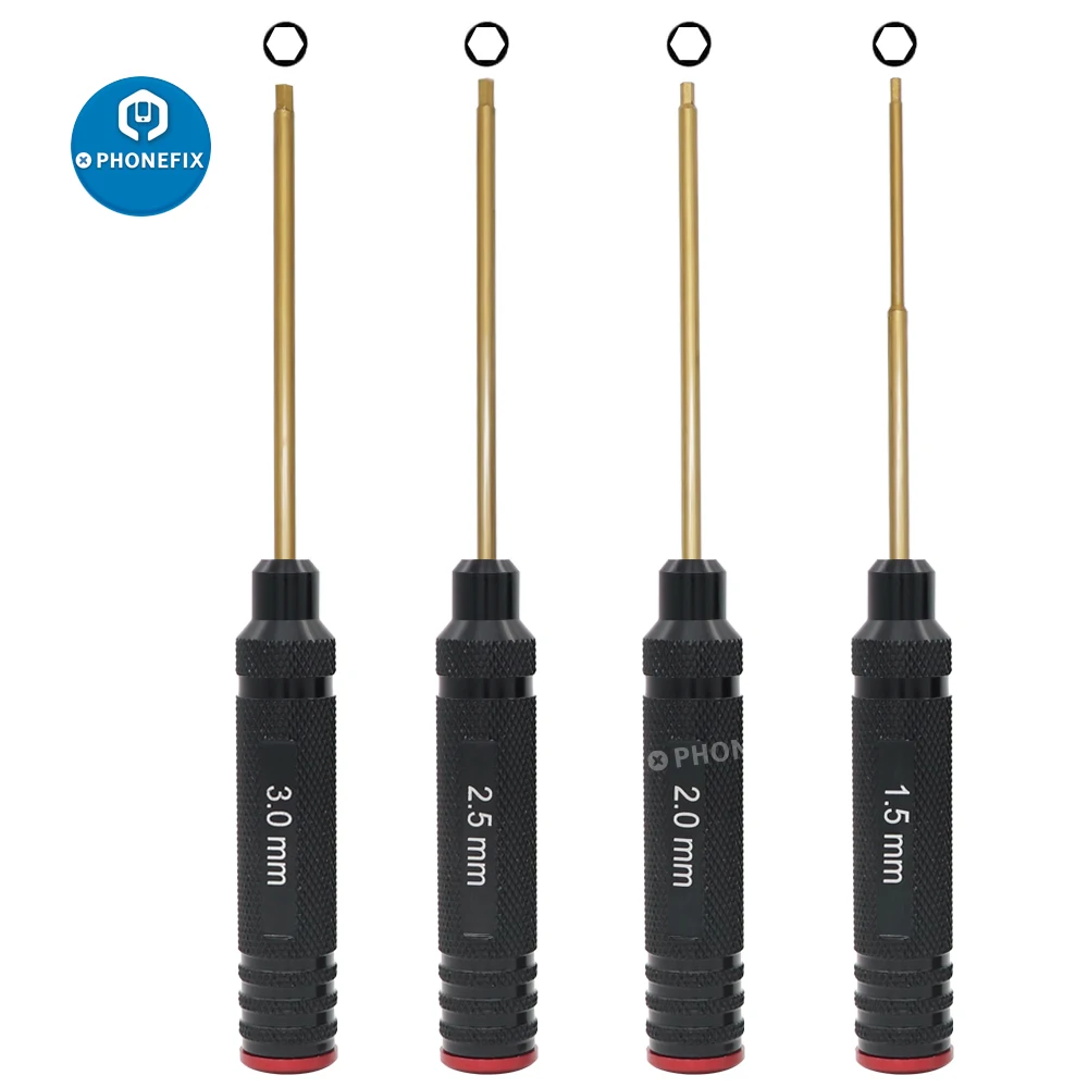 

4 шт., шестигранные отвертки 1,5 мм, 2,0 мм, 2,5 мм, 3,0 мм