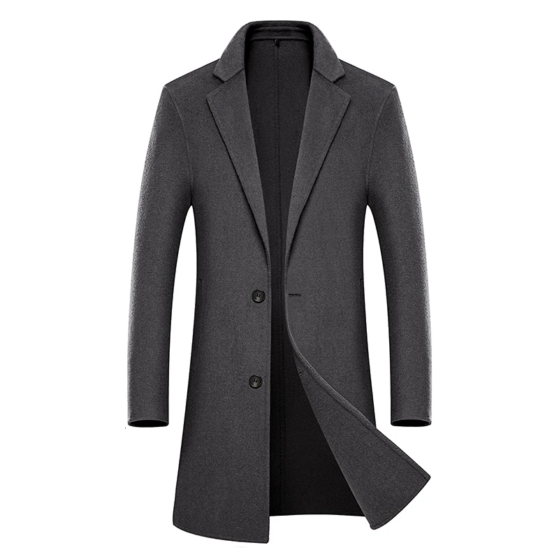 

luxurious Wool & Blends Mans Long Woolen coat Autumn Winter Coats Men Business Casual Male Woolen coat