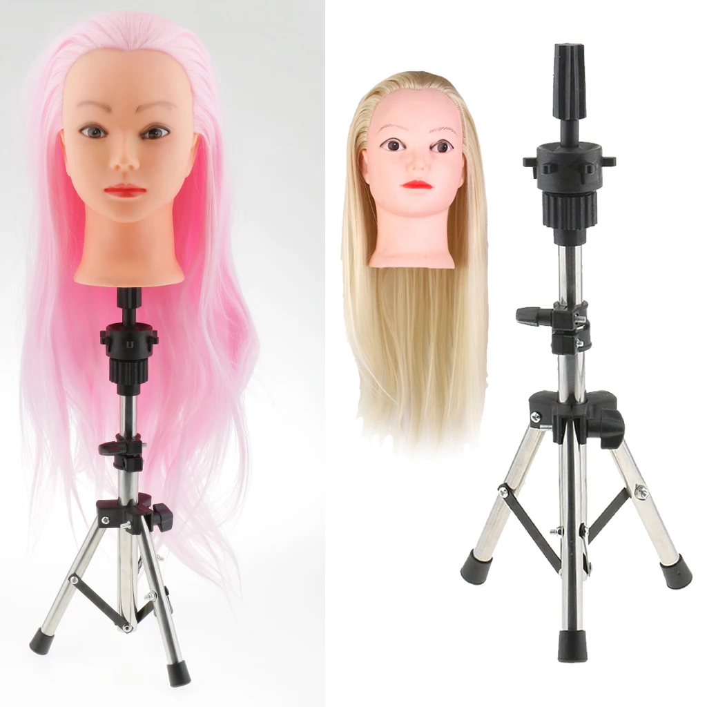 Salon Hairdressing Hair Styling Training Head Mannequin W/ Adjustable Tripod