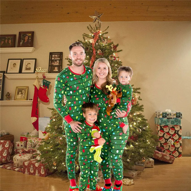 

Christmas Family Matching Rompers Pajamas Sets Adult Kids Sleepwear Pyjamas