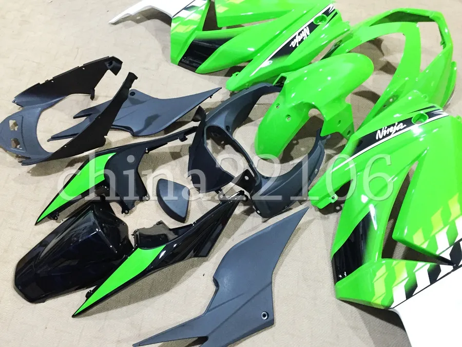 ABS Обтекатели комплект подходит для Kawasaki Ninja 250 EX250 ZXR250 2008- 08 09 10 11 12 13 14(литьевая форма) белый зеленый холодный