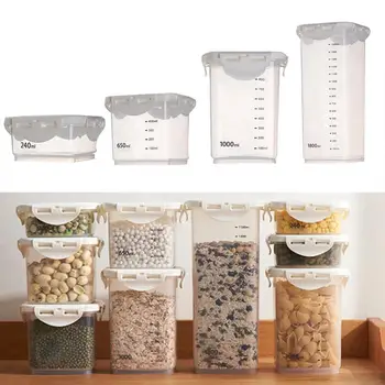 

240ML-1800ML Vacuum Sealed Cans Food storage Cans Coffee Sealed Cans With Scale for Kitchen Canister Keep Fresh Jar