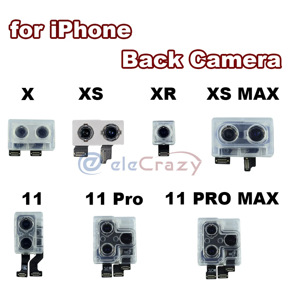 Original Rear Main Back Camera Flex Cable Ribbon  for iPhone X XS XR XS MAX 11 11 Pro 11 Pro Max with Sensor 100% Tested