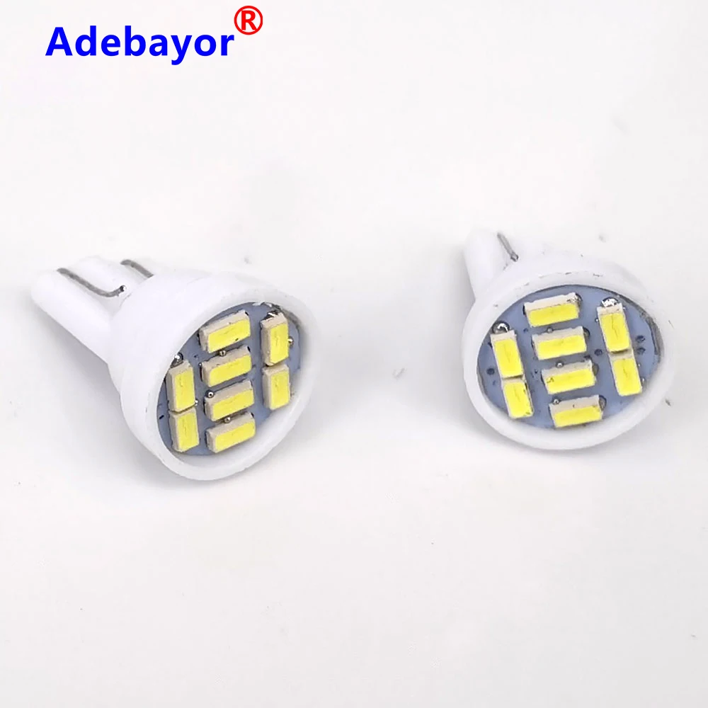 50pcs 5500k ȭƮ T10 8 smd 3014 LED 8smd ڵ  194 168 192 W5W  ڵ   , ȣ  12V