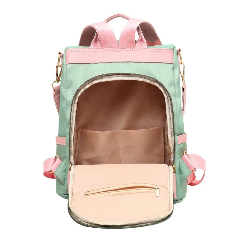 Fashion Backpack Women Candy Color Shoulder Bag Oxford Cloth School Bag For Teenage Girl Children Backpacks Travel Knapsack Bag