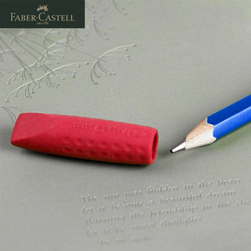 Faber-Castell Cute Eraser Pen Cap 3Pcs/Set Multi-function Rubber Pen Cap Stationery Eraser Pencil Extender Pencil Rubber 1870 pencil eraser