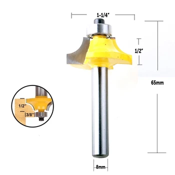 

New 3PC 8mm Shank Glass Door Router Bits Round-Over Bead Set Tenon Cutter for Woodworking Tools