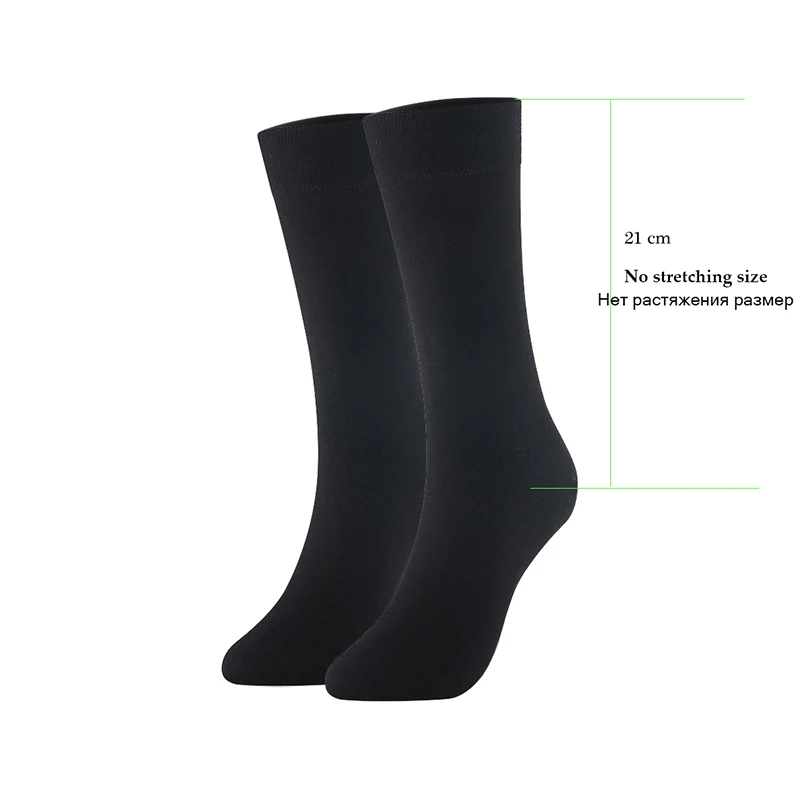 Мужские носки, деловые носки из бамбукового волокна, одноцветные мужские носки, Размер Великобритании 7-11, европейские размеры 40-46, 1003 VKMONY - Цвет: 1006 Black