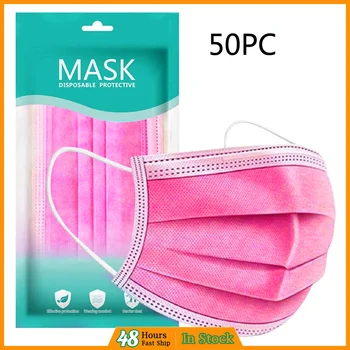 

10PC Black Squares Print masques Disposable Safety Air Fog Face Mask Personal Anti-stof Veilig Ademend Mask 3Ply Ear Loop masque