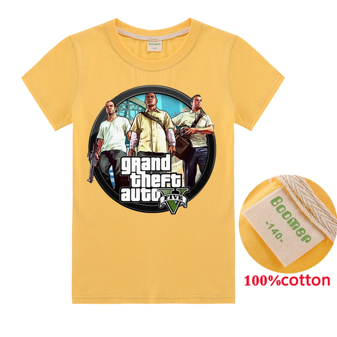 T1214 Коллекция года, детские толстовки с капюшоном «Grand Theft Auto Gta V 5» футболка для маленьких игр «GTA 5» Детские футболки в уличном стиле, свитер для мальчиков Одежда для девочек - Цвет: T1214