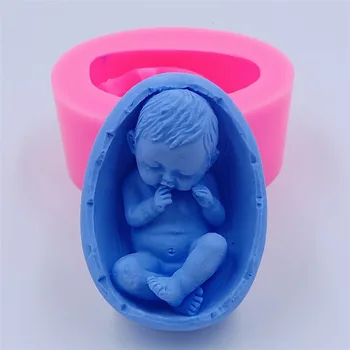 

Cute Baby Soap Molds 3D Silicone Mold for Soap Decorating Aroma Gypsum Wax Resin Crafts Mold