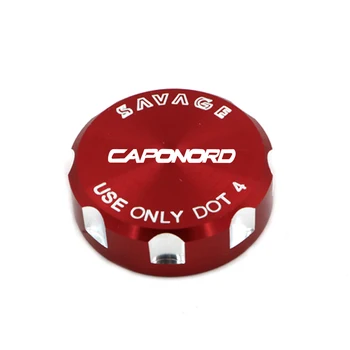 

For Aprilia Caponord 1200 Caponord1200 2013-2015 Front clutch and rear brake fluid reservoir Cover Cap motorcycle With Logo Red