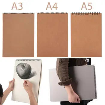 

Sketch Book Art Supplies Student Hand-Painted Drafting Sketchbook Hard Cover 30 Sheet Durable Professional Drawing Book