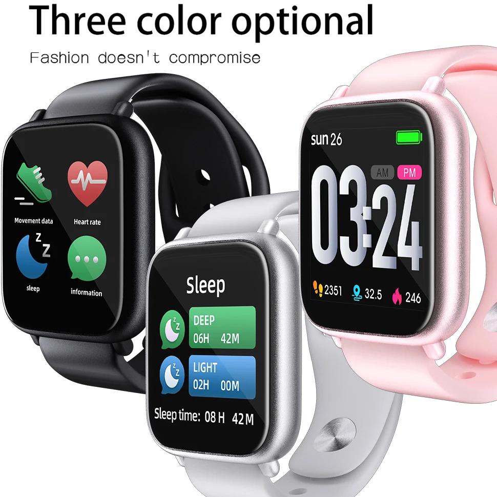 Q1 touch screen bracelet smart band ip68 heart rate monitor blood pressure health wristband fitness tracker smart watch men