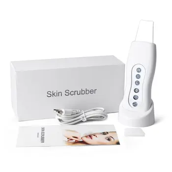 

Ultrasonic Skin Scrubber Cleanser Face Cleaning Machine Acne Removal Facial Massager Ultrasound Peeling Clean Tone Cleaner
