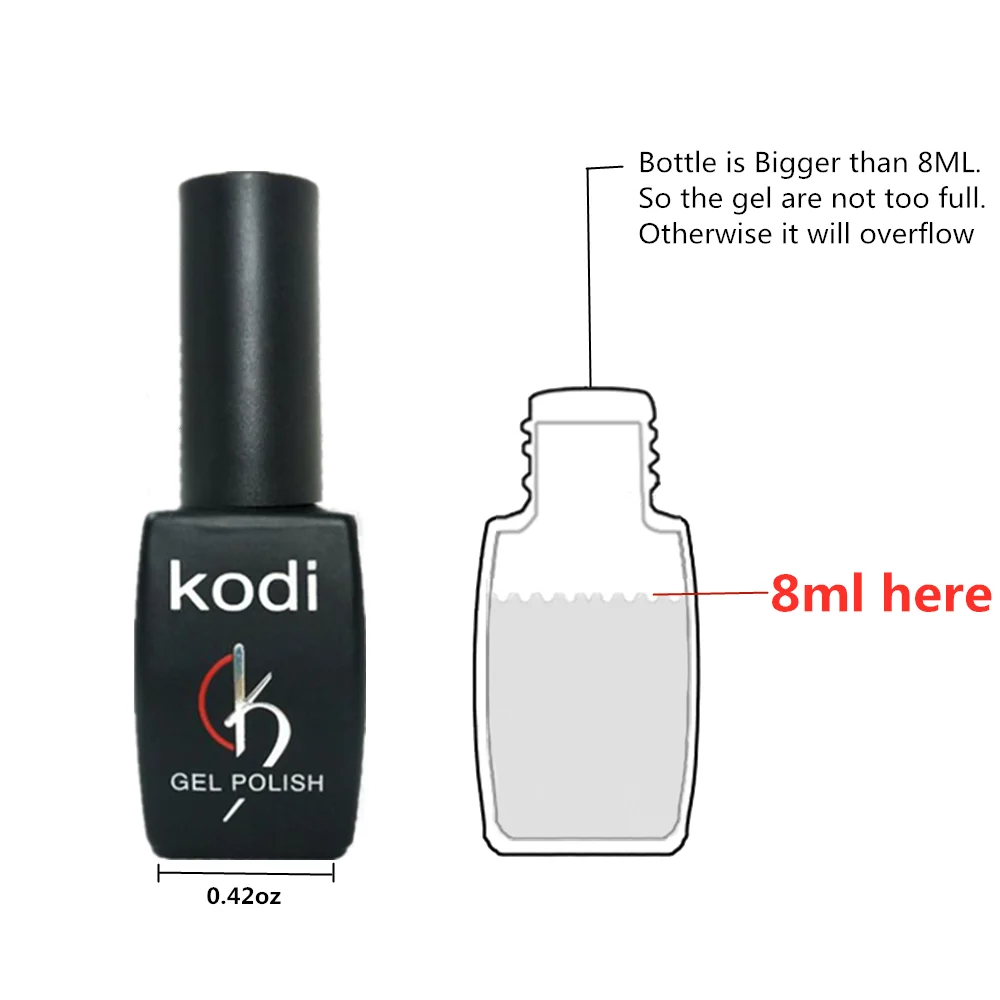 KODI GEL Professional Ультрафиолетовый матовый верхнее покрытие для полировки 8 мл дизайна