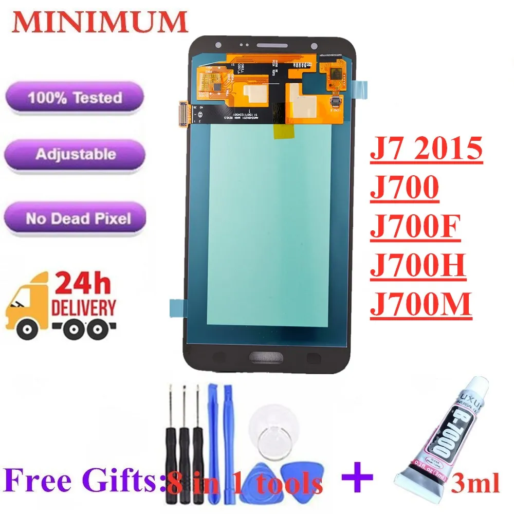 

AMOLED For Samsung Galaxy J7 2015 J700 OLED LCD Display Touch Screen Digitizer Assembly For Samsung J700F J700H J700M