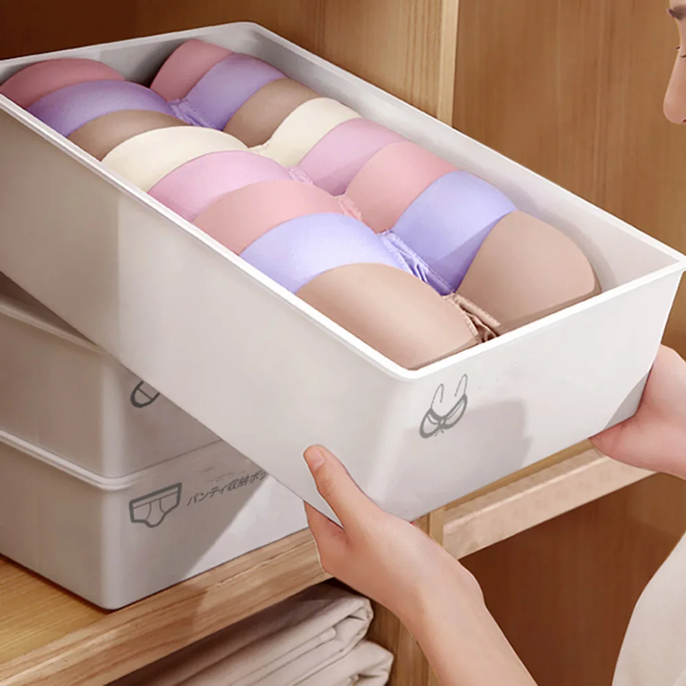 

New Underwear Storage Box Household Drawer Socks Storage Compartment Compartment Underwear Storage Box Underwear Three In One