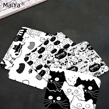 

MaiYa Top Quality black white Cute Cats Keyboard Gaming MousePads Top Selling Wholesale Gaming Pad mouse