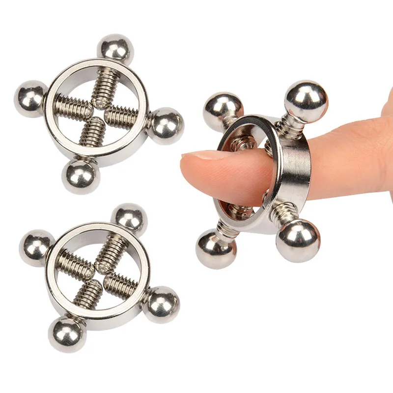 1 Pair Stainless Steel Adjustable Nipple Clamps Fetish Torture Play Metal Breast Clips Retraction Corrector For Women | Красота и