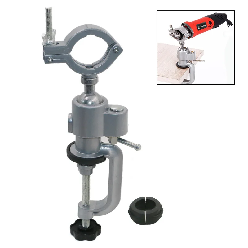 

Wholesale Multi-functional 360-Degree Aluminium Alloy Universal Vise Electric Drill Rotating Vise Electric Grinding Holder Elect