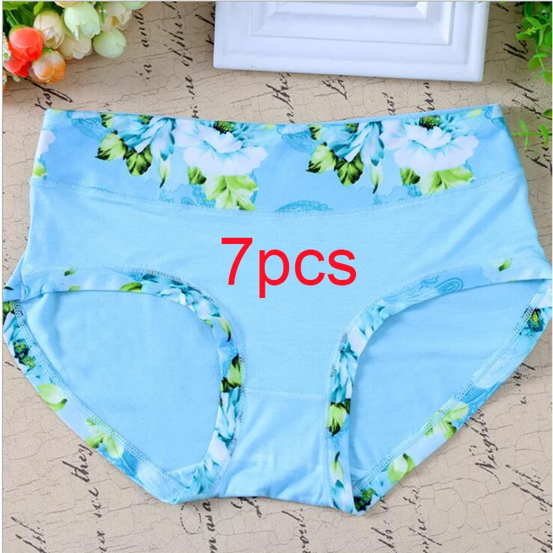 best high waisted underwear 7pcs/Lot Panties Women Underwear Sexy Lingerie Flowers Modal Women Panty Soft Comfortable Lady Briefs Everyday  2021 New ladies underwear Panties