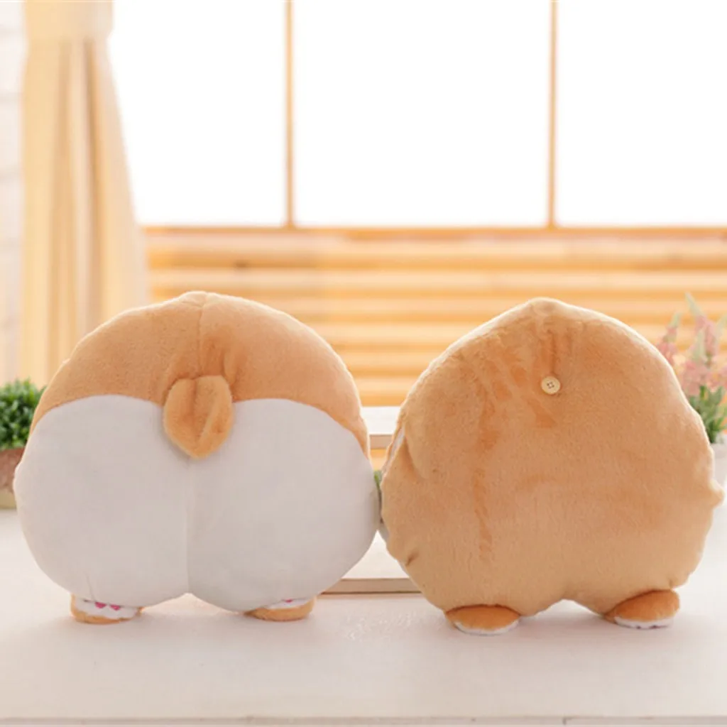 Sofa Funny Cushion Corgi Bottom Butt Plush Warm Pillow Stuffed Kids Toys Buttocks Hand Cushion Plush Hand Warmer Toy Gift#J7