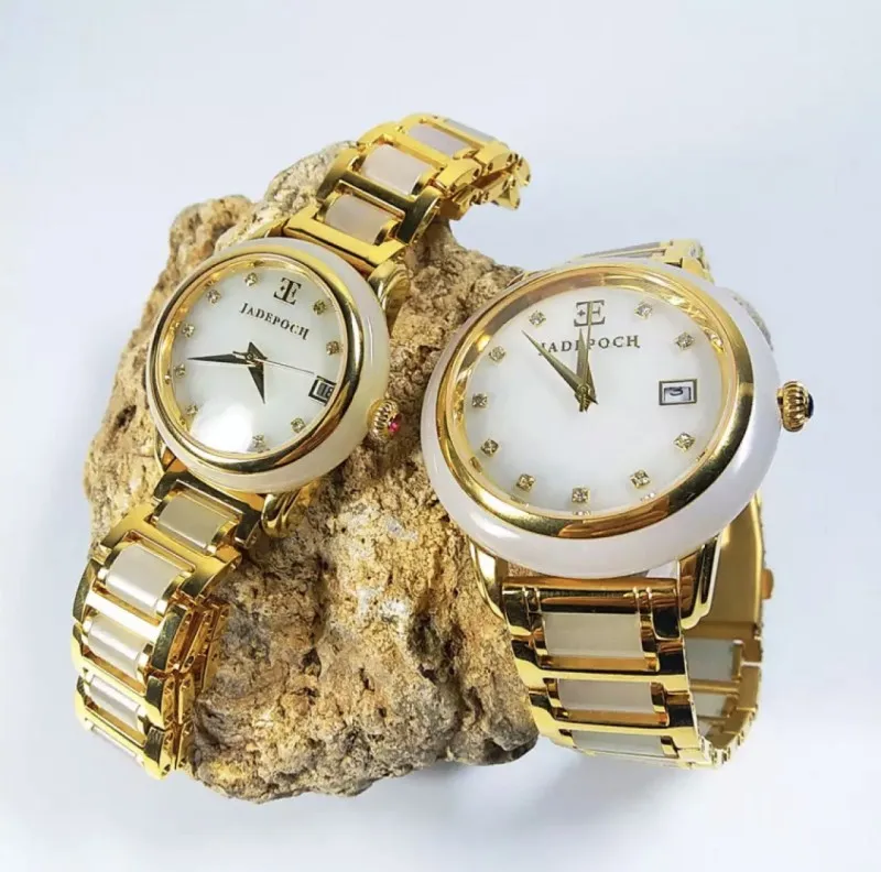 

Xinjiang and TianYu watch men's gold-encrusted jade jade watch blue jade jade jade