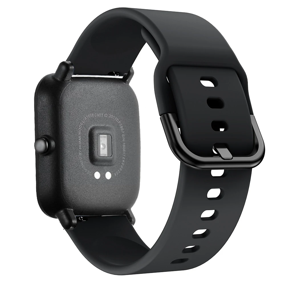 Силиконовый ремешок для наручных часов для Xiaomi Huami Amazfit Bip Lite Youth/GTR 42 мм ремешок для часов 20 мм браслет для Galaxy Watch 42 мм