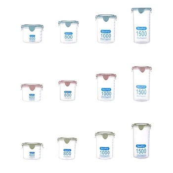 

Transparent Sealed Cans Food Storage Containers Great for Flour, Sugar, Baking Supplies Best 4 Piece Set
