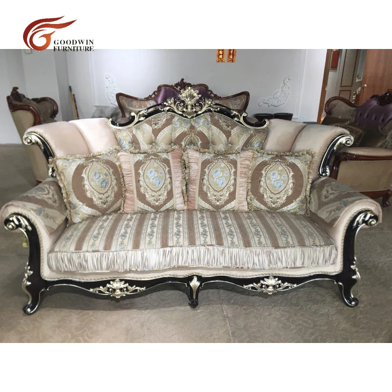 tallado de madera juego de sofa individual silla de sofa wa557