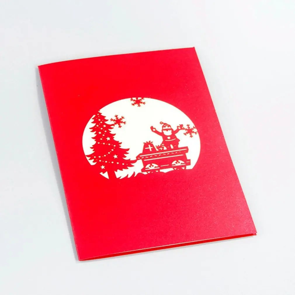 

Creative 3D Christmas Greeting Card Birthday Card Festival Blessing Card Paper Gift Card Decor Supplies