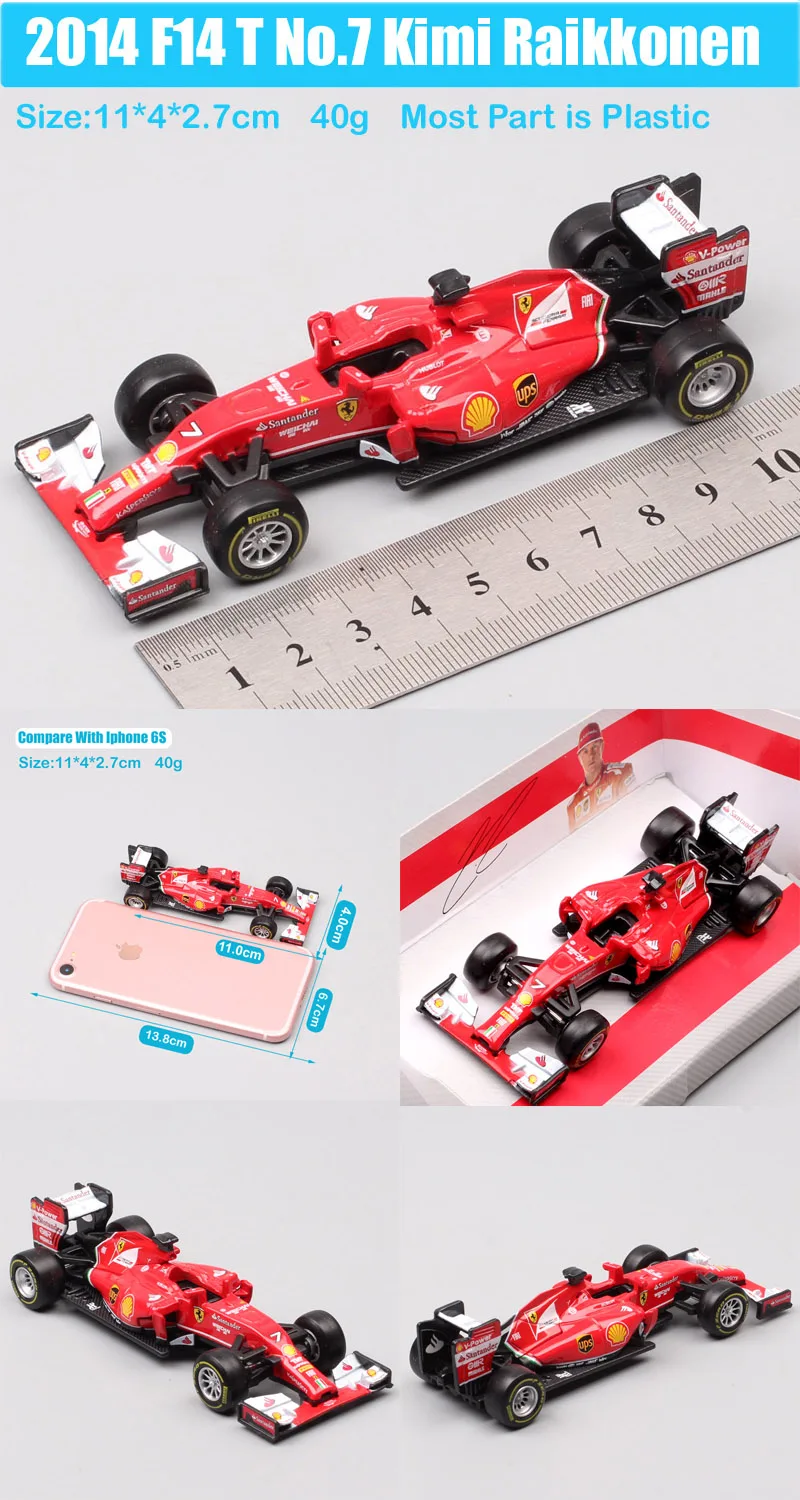 Детские 1:43 весы BBurago Racer RB14 SF71H SF70H Kimi Raikkonen Себастиан Vettel литье под давлением № 3 модели автомобилей, игрушки