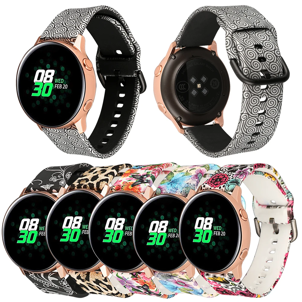 

Watch Band For Garmin Forerunner 245 / 645 Silicone Flora Strap For Garmin Vivoactive 3 Correa For Samsung Gear Sport 20mm