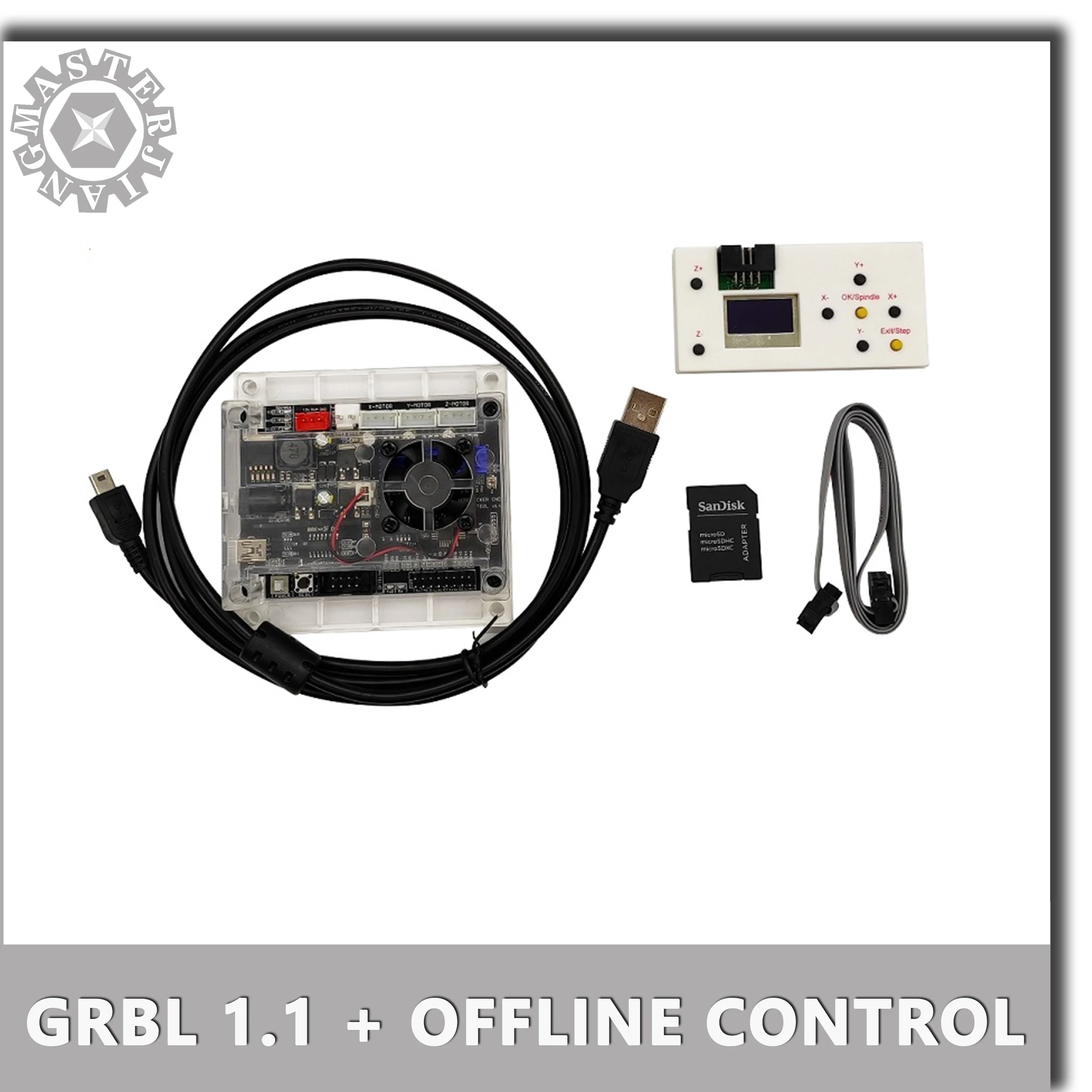 

GRBL1.1 V3.4 USB Port 3Axis Engraving Machine Control Board+Offline Controller for Laser Engraving Machine 3018 Pro/3018 Pro BM.