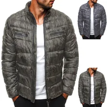 Осенний мужской пуховик, зимнее портативное уличное пальто на молнии, камуфляжная теплая куртка, складываемый светильник, пальто высшего качества Gh4