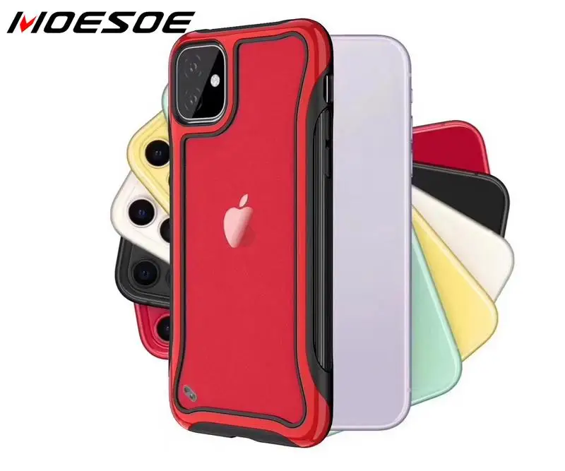 Ударопрочный бампер Прозрачный чехол для iPhone 11 Pro Max 6 6s 7 8 Plus Чехлы Гибридный