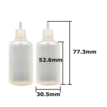 

50pcs 30ml Empty Plastic LDPE Dropper Bottles with Childproof Cap for E Liquid Plastic Needle Bottle