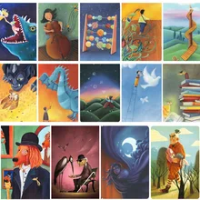 Настольная игра просто слова Диксит многопользовательский английский 6 пакетам расширения вечерние весело карточная игра 84 шт./компл