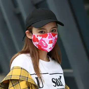 

2Pcs Camouflage Breathable Reusable Anti Haze Droplet Dust Face Mask Mouth Cover Wind and dust resistance against viruses