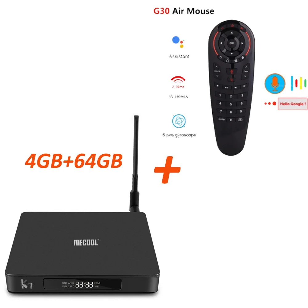 4GB 64GB add G30S MECOOL K7 Smart Tv Box Android 9,0 Amlogic S905x2 2,4G 5G wifi LAN 10/100M Bluetooth 4,1 4GB 64GB DVB S2/S DVB T2/T DVB C Tv Box - Цвет: 4GB 64GB add G30S