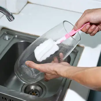 

Bottle Brush Cleaning Sponges Washing Brush Removable Decontamination Decontamination Cup Cleaners Supplies Extension Handle