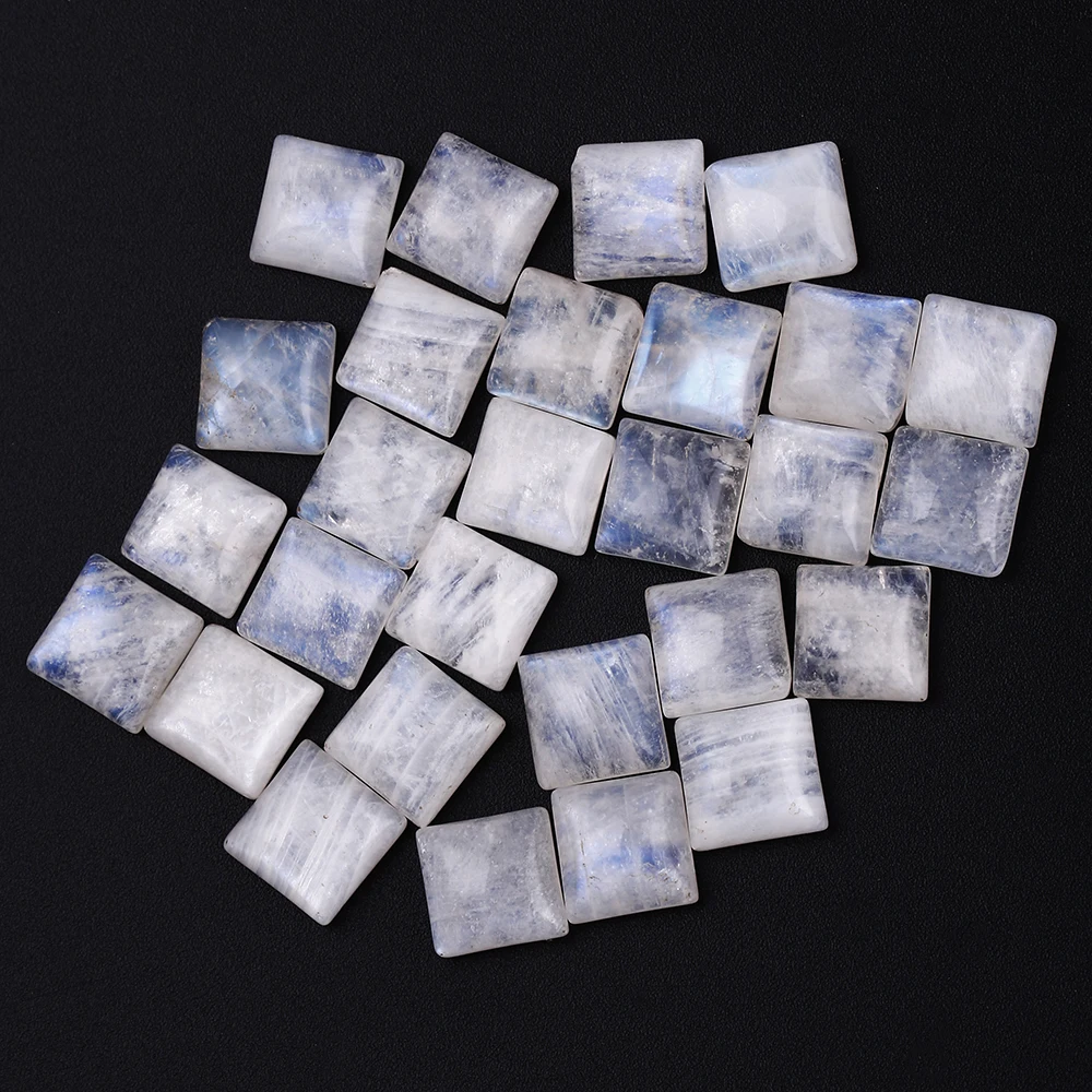 Water Drop Cut Natural Moonstone 9x13MM Loose Stones with Blue light Decoration Gemstone Jewelry Gift 10 pcs/set