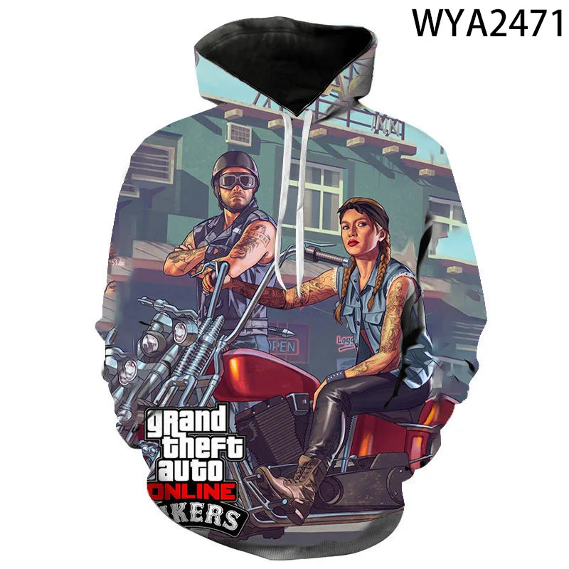 thumbnail image 1 of Sudadera con capucha para niños y mujeres, suéter con estampado 3D de Grand Theft Auto Game Gta 2020, novedad de 4/5, 1 of 5