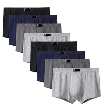 8 pezzi mutandine da uomo uomo Undrewear boxer uomo interno traspirante di grandi dimensioni 100% cotone 1
