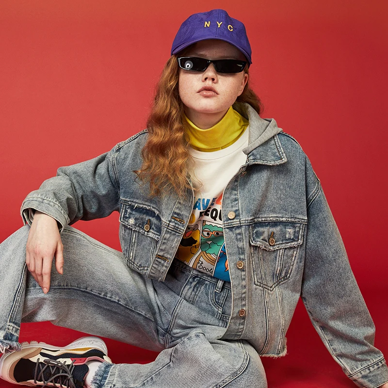 Toyouth весенние модные джинсы короткие куртки однотонные однобортные пальто с